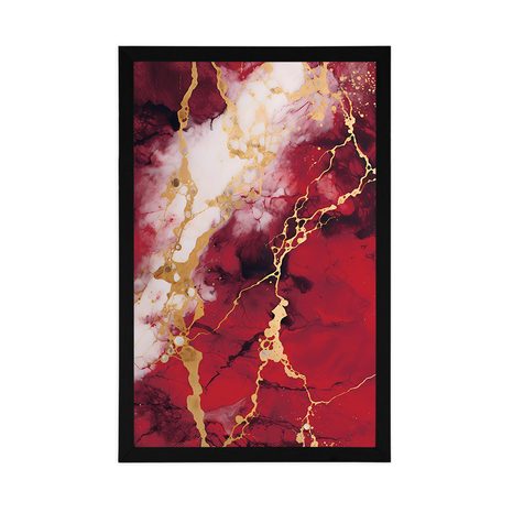 PLAKAT CRVENI MRAMOR - MRAMORNA APSTRAKCIJA - PLAKATI
