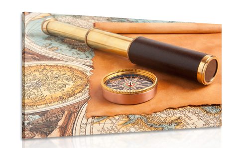 TABLEAU SUR TOILE – POUR L'AVENTURIER - CARTES MURALES - TABLEAUX