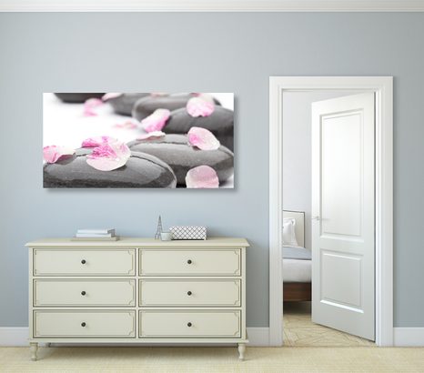 OBRAZ WELLNES KAMENY S LUPÍNKY - OBRAZY FENG SHUI - OBRAZY