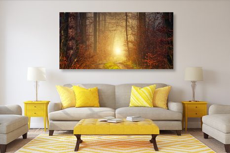 OBRAZ SVĚTLO V LESE - OBRAZY PŘÍRODY A KRAJINY - OBRAZY