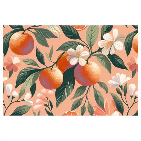 WANDBILD ORANGENBAUMGARTEN - BILDER BÄUME UND LAUB - BILDER