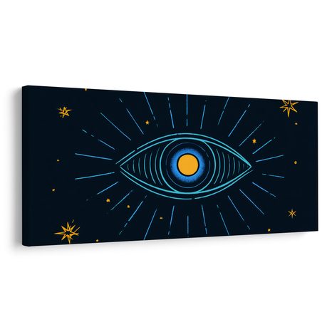 TABLEAU SUR TOILE – ŒIL COSMIQUE RAYONNANT - TABLEAUX PAR THÈME - TABLEAUX