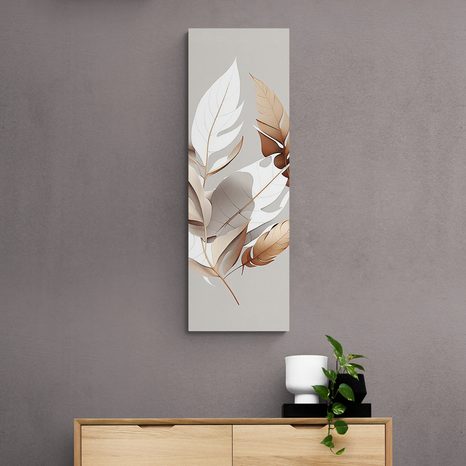 WANDBILD DETAIL VON KUPFERBLÄTTERN - BILDER BÄUME UND LAUB - BILDER