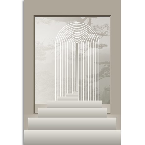 OBRAZ SCHODY DO RAJA MID-CENTURY - ABSTRAKTNÉ OBRAZY - OBRAZY