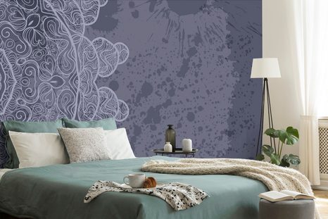 TAPETA ARABESKA NA ABSTRAKTNÍM POZADÍ - TAPETY FENG SHUI - TAPETY