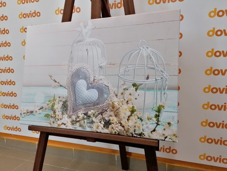 OBRAZ SERDUSZKO I LAMPIONY W STYLU VINTAGE - VINTAGE A RETRO OBRAZY - OBRAZY