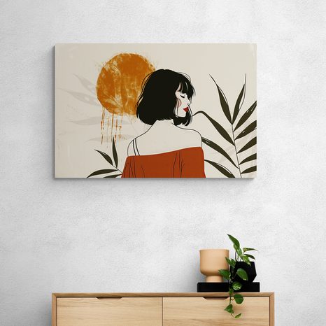 STAMPA SU TELA – JAPANDI DONNA TRA LE BRACCIA DELLA NATURA - JAPANDI QUADRI - STAMPE E QUADRI