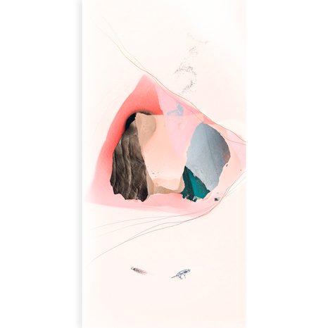 WANDBILD ABSTRAKTION IN DER UMARMUNG DER BERGE - ABSTRAKTE BILDER - BILDER