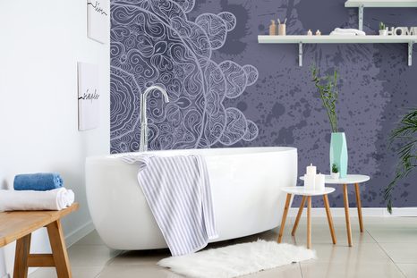 SELF ADHESIVE WALLPAPER ARABESQUE ON AN ABSTRACT BACKGROUND - SELF-ADHESIVE WALLPAPERS - WALLPAPERS