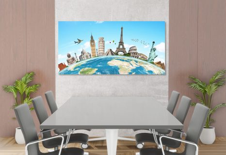 TABLOU DRUMUL ÎNCONJURUL LUMII - TABLOURI CU ORAȘE - TABLOURI