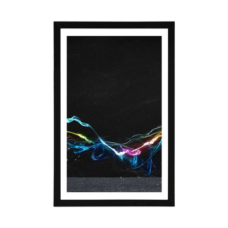 PLAKAT S PASPARTUOM MODERNA APSTRAKCIJA - APSTRAKTNI I S UZORKOM - PLAKATI