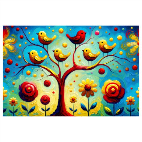 OBRAZ STROM ŽIVOTA S PTÁČKY - OBRAZY STROMY ŽIVOTA - OBRAZY