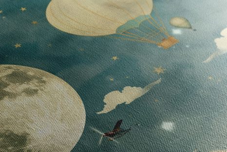 OBRAZ SNOVÁ OBLOHA S LIETADLAMI - OBRAZY VESMÍRU A HVIEZD - OBRAZY