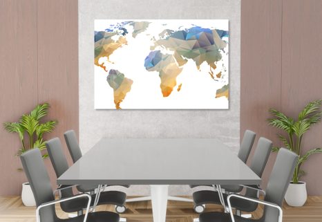 OBRAZ NA KORKU POLYGONÁLNÍ MAPA - OBRAZY NA KORKU - OBRAZY