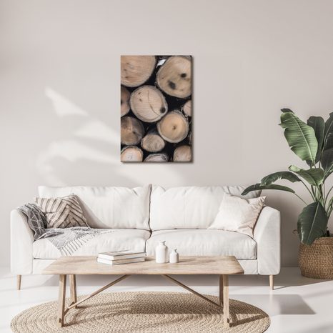 QUADRO SU TELA – DETTAGLIO DEL LEGNO - QUADRI ALBERI E FOGLIE - STAMPE E QUADRI