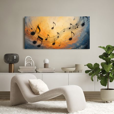 WANDBILD KLÄNGE UND FARBEN DER WELT - MUSIKBILDER - BILDER
