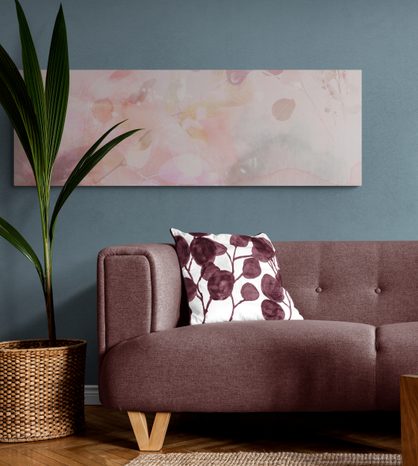 WANDBILD HERBSTBLÄTTER IN ROSA - BILDER BÄUME UND LAUB - BILDER