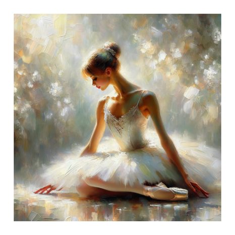 OBRAZ BALETKA VE SNOVÉM KLIDU - OBRAZY ŽENY - OBRAZY