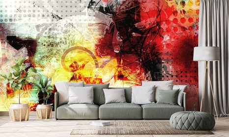 SAMOLEPÍCÍ TAPETA MODERNÍ MEDIÁLNÍ MALBA - SAMOLEPÍCÍ TAPETY - TAPETY