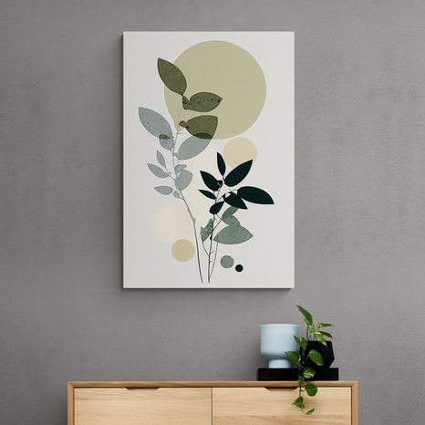 OBRAZ ROSTLINKY V BOHO PROVEDENÍ - OBRAZY STROMY A LISTY - OBRAZY