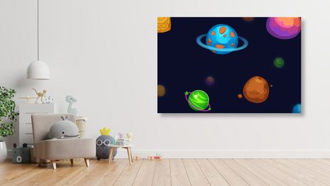 WANDBILD BEZAUBERNDE PLANETEN - BILDER FÜR KINDER - BILDER
