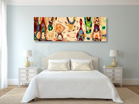 CANVAS PRINT MOTHER IN AN ABSTRACT DESIGN - ABSTRACT PICTURES - PICTURES