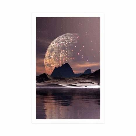 PLAKÁT FUTURISTICKÁ ZEMĚ - VESMÍR A HVĚZDY - PLAKÁTY