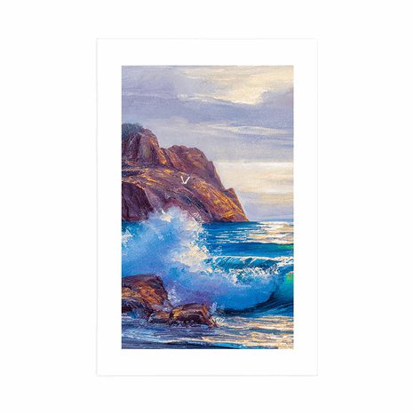 POSTER WITH MOUNT MORNING AT SEA - NATURE - POSTERS