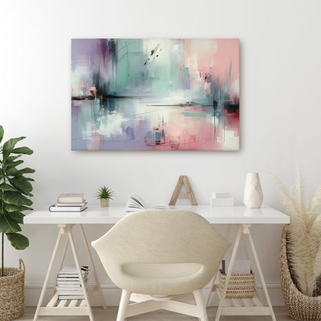 WANDBILD PASTELLFARBENE KUNSTSYMPHONIE - BILDER - 🔥 TOTALAUSVERKAUF