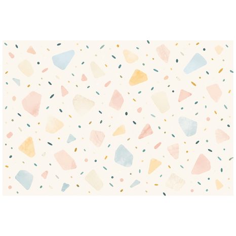 TAPÉTA PASZTELL TERRAZZO FORMÁK - TAPÉTÁK GYEREKEKNEK - TAPÉTÁK