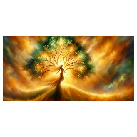 WANDBILD HARMONIE MIT DER NATUR - BILDER BÄUME DES LEBENS - BILDER