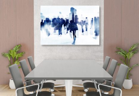 OBRAZ SILUETY LIDÍ VE VELKOMĚSTĚ - OBRAZY LIDÍ - OBRAZY