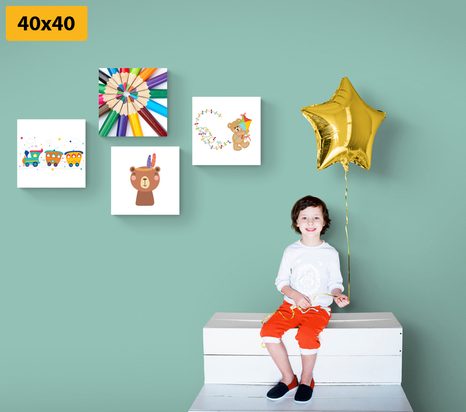 SET OBRAZŮ V ZÁBAVNÉM BAREVNÉM PROVEDENÍ - SESTAVY OBRAZŮ - OBRAZY