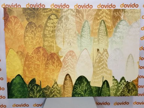 STAMPA SU TELA – ALBERI ASIMMETRICI VERDI - QUADRI DI NATURA E PAESAGGIO - STAMPE E QUADRI