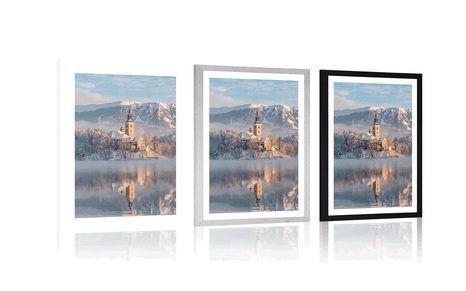 POSTER – CHIESA SUL LAGO DI BLED IN SLOVENIA - NATURA - POSTER