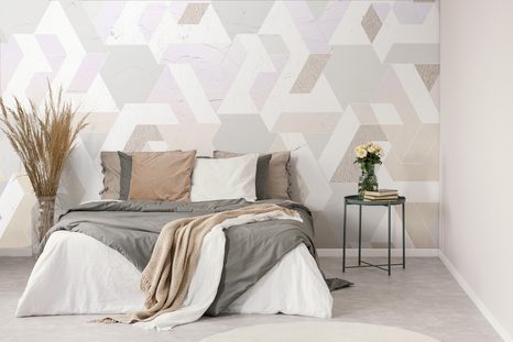 SAMOLJEPLJIVA TAPETA PASTELNA GEOMETRIJSKA SLAGALICA - SAMOLJEPLJIVE TAPETE - TAPETE