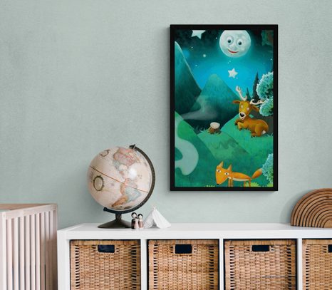 POSTER MAGISCHER MÄRCHENWALD - TIERE - POSTER