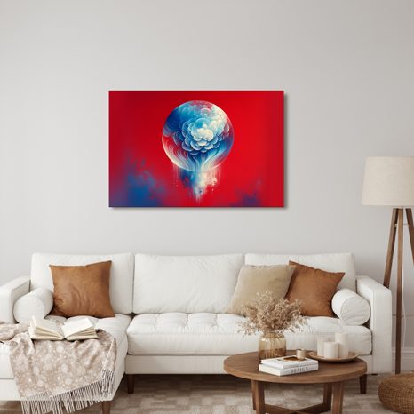 WANDBILD ABSTRAKTE KUGEL IN DEN WOLKEN - WANDBILDER UNTERWASSERWELT - BILDER