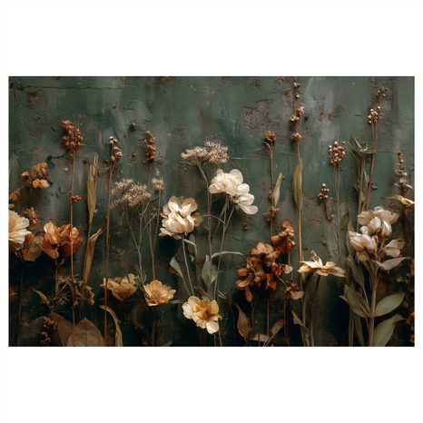 WANDBILD ROMANTISCHE TROCKENBLUMEN - BILDER BLUMEN - BILDER