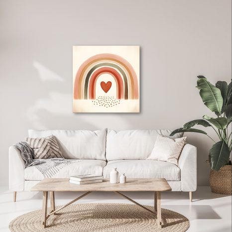 WANDBILD REGENBOGEN-TOR ZUM HERZEN - BILDER MIT LIEBESMOTIVEN - BILDER