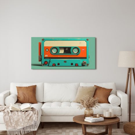 TABLOU CASETĂ VINTAGE DE MAGNETOFON - TABLOURI MUZICALE - TABLOURI