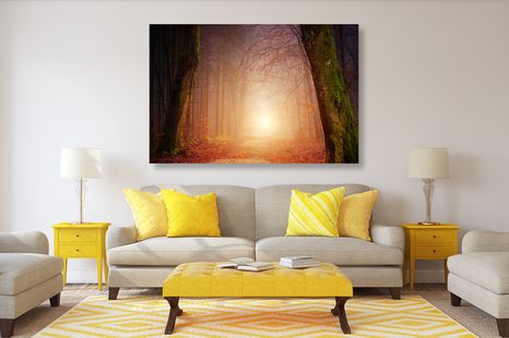 КАРТИНА НА ПЛАТНО – ГОРА В ПРИКАЗНИ ЦВЕТОВЕ - КАРТИНИ НА ПРИРОДАТА И ПЕЙЗАЖИ - КАРТИНИ