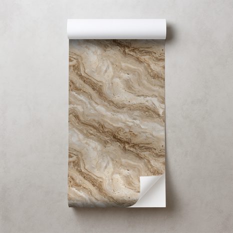 SAMOLEPÍCÍ TAPETA PŘÍRODNÍ BÉŽOVÝ MRAMOROVÝ VZOR - MRAMOROVÉ TAPETY - TAPETY