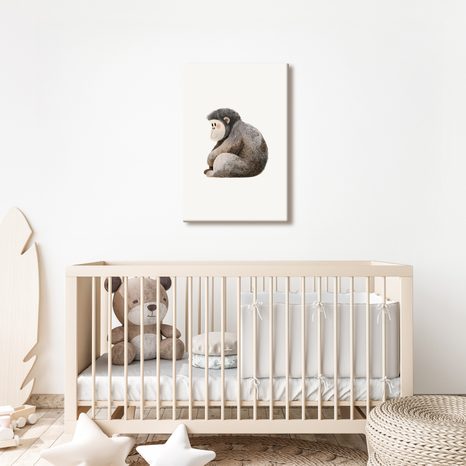 OBRAZ PŘEMÝŠLEJÍCÍ OPIČKA - DĚTSKÉ OBRAZY ZVÍŘÁTKA - OBRAZY