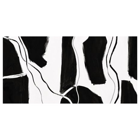 TABLEAU SUR TOILE – FORMES NOIRES MINIMALISTES - IMAGES FORMES ABSTRAITES - TABLEAUX