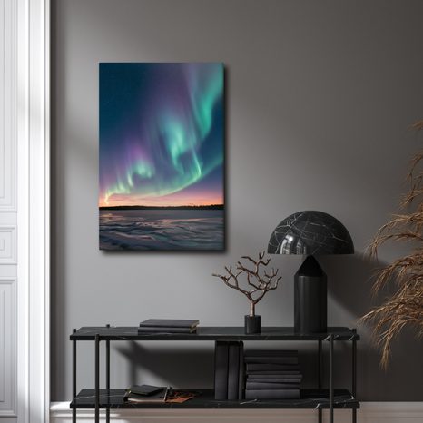 CANVASTAVLA VINTERLANDSKAP UNDER NORRSKEN - TAVLOR MED NORRSKEN - TAVLOR