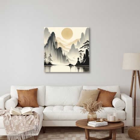 OBRAZ CHRÁM U JEZERA - OBRAZY JEZERA - OBRAZY