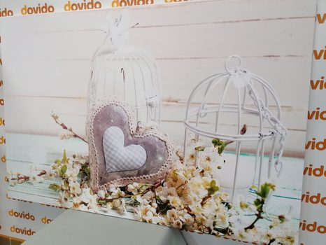 OBRAZ SERDUSZKO I LAMPIONY W STYLU VINTAGE - VINTAGE A RETRO OBRAZY - OBRAZY