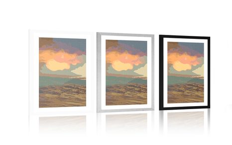 PLAKÁT S PASPARTOU KRÁSY PŘÍRODY - MOTIVY Z NAŠÍ DÍLNY - PLAKÁTY