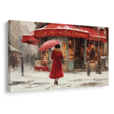 OBRAZ VÁNOČNÍ PROCHÁZKA MĚSTEM - VÁNOČNÍ A ZIMNÍ OBRAZY - OBRAZY